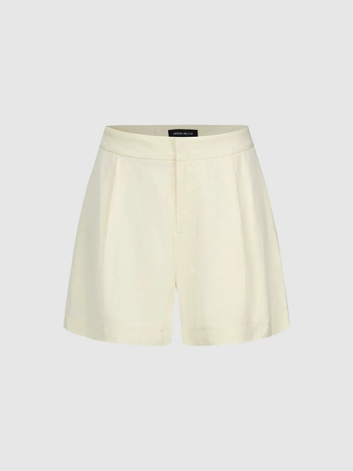High Waist Side Pockets Thick Stretch Casual Shorts