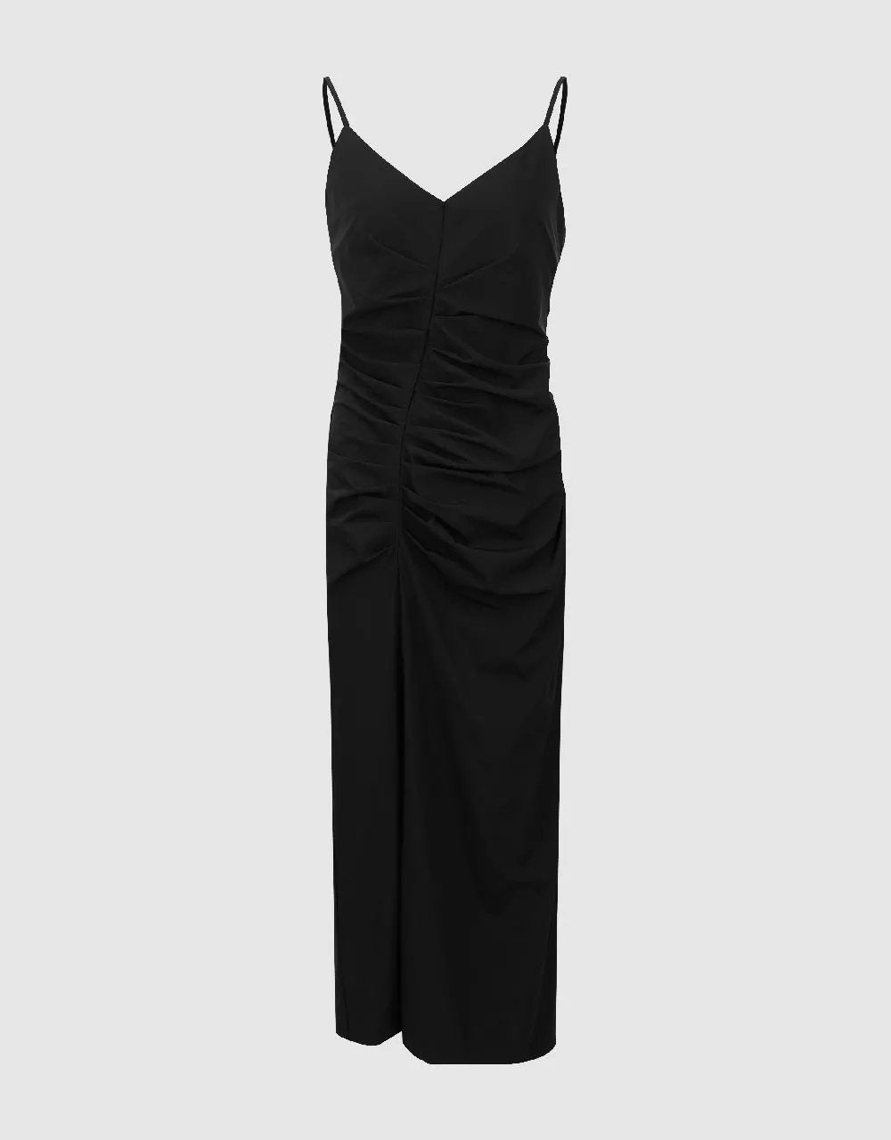 Ruched V-Neck A-Line Cami Dress