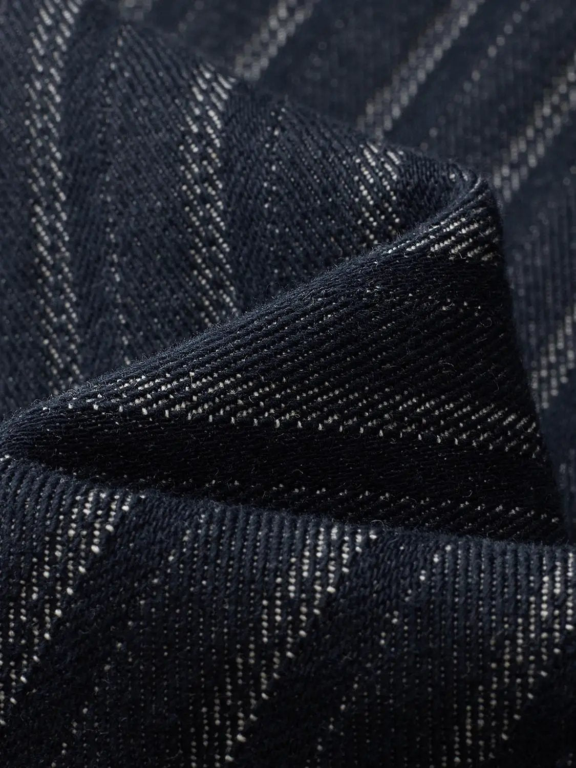 Wash Pinstripe Side Strap Wide-leg Jeans