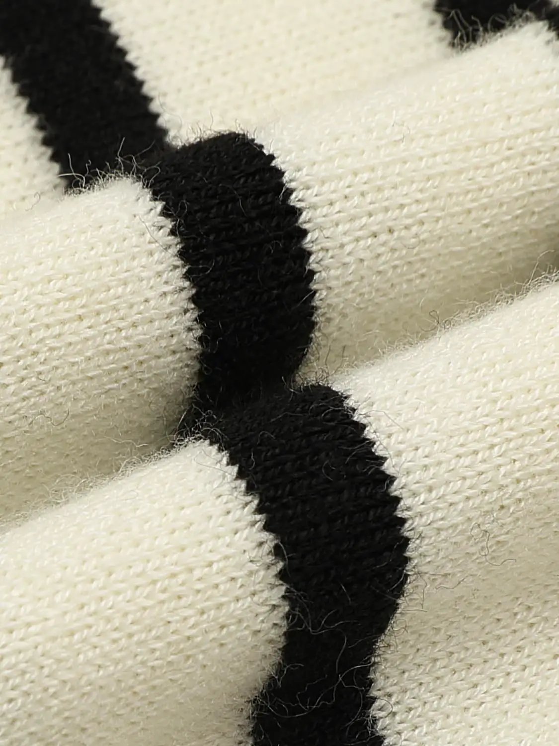 Striped Crew Neck Long Sleeve Ribbed Knit Cardigan