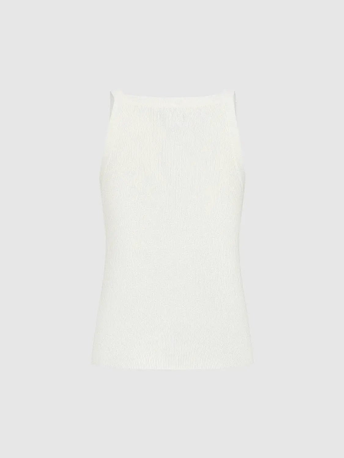Ribbed Button-front V-neck Sleeveless Knit Vest