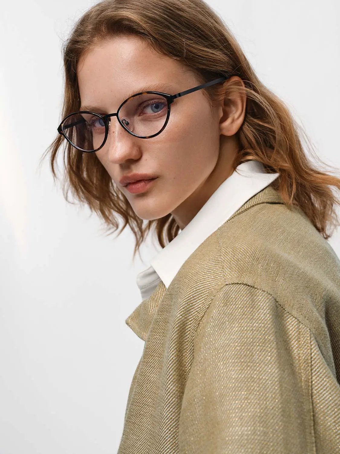 Textured Drop Shoulder Shirt Collar Long Sleeve Zip Front Jacket