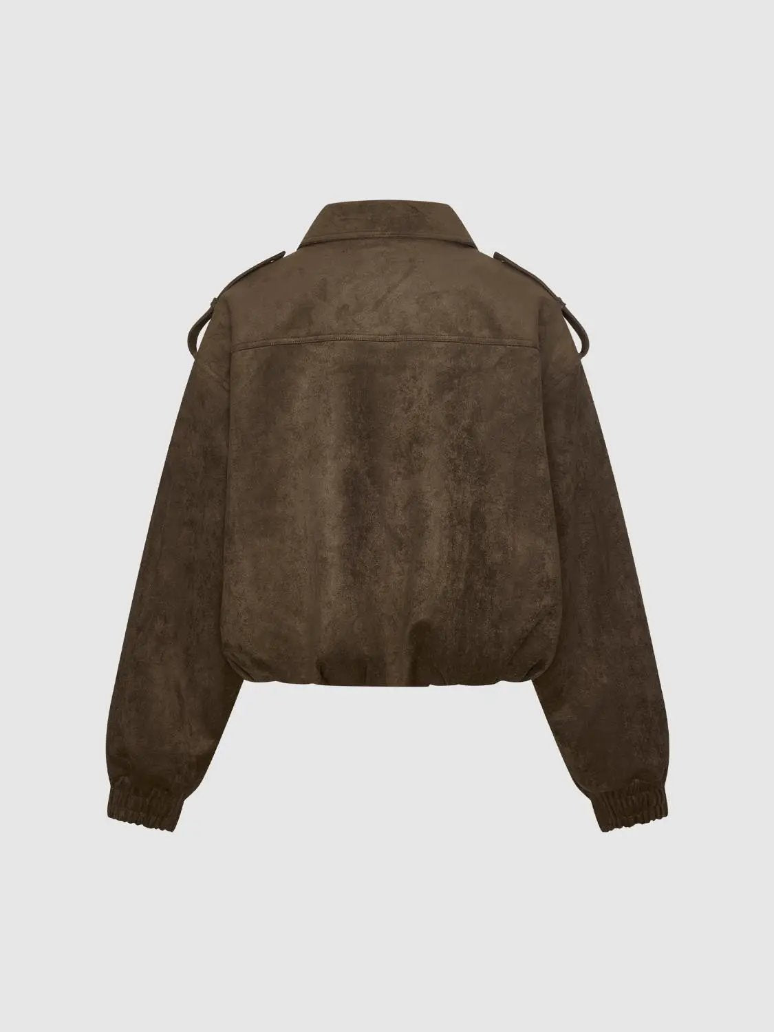 Long Sleeve Epaulet Shirt Collar Button Jacket