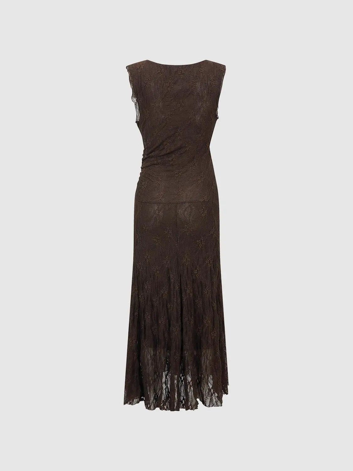 A-line Lace With Delicate Stretch Texture Dress