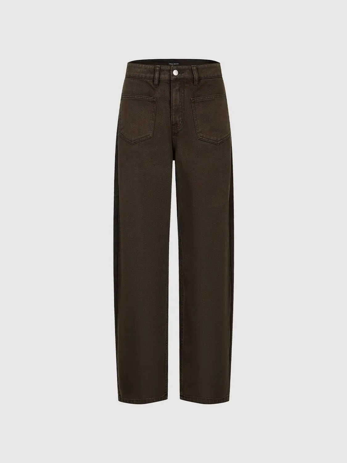 Mid-rise Textured Wide-leg Cotton Pants