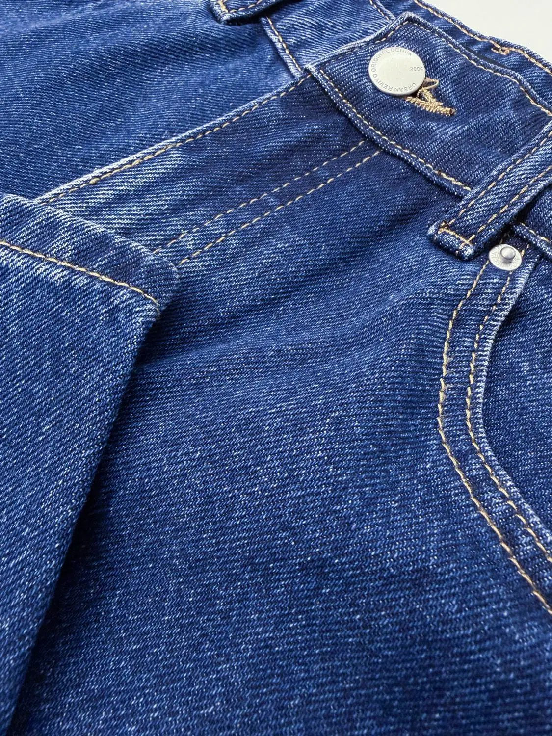 High-waisted Wide-leg Cotton Jeans