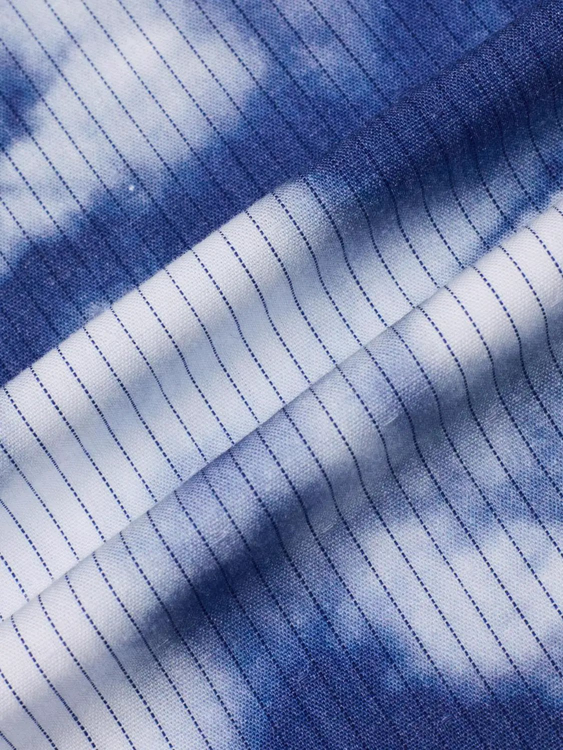 Point Collar Knot Front Lightweight Cotton-Blend Shirt