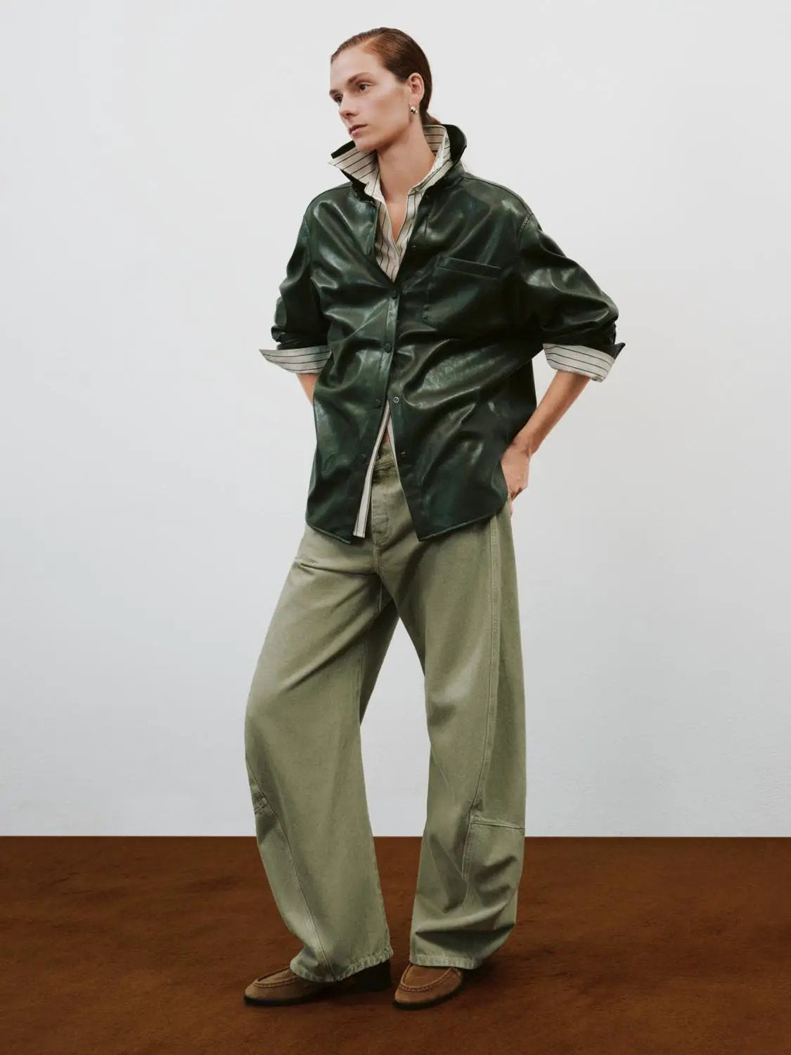 Button Front Patch Pocket Long Sleeve Shirt