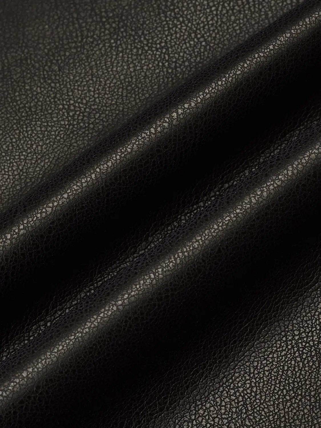 Elastic Waist Pocket Detail Coated Fabric Wide Leg Pants