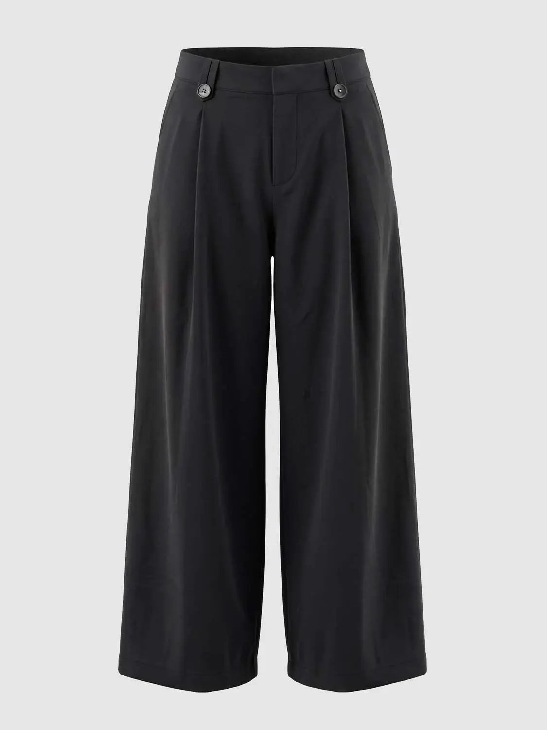 Front Pleat High-waisted Wide-leg Pants