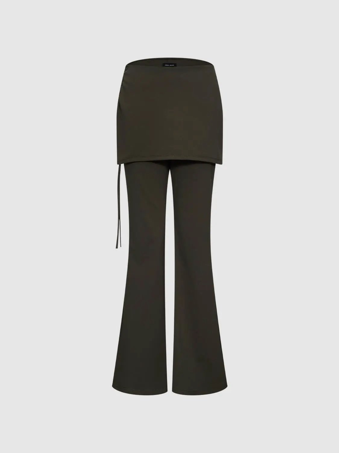 Layered Overlay Cotton Blend Flare Pants