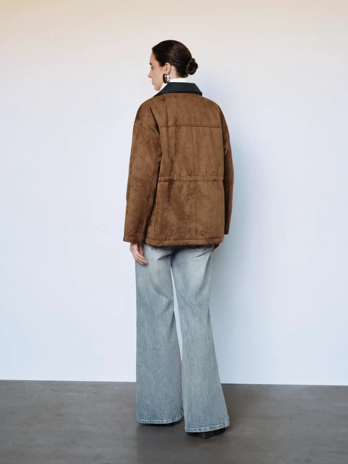 Belted Mid-rise Cotton Medium Stretch Jeans