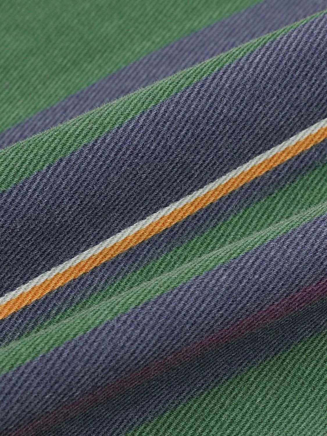 Relaxed Striped Long Sleeve Cotton Blend Shirt