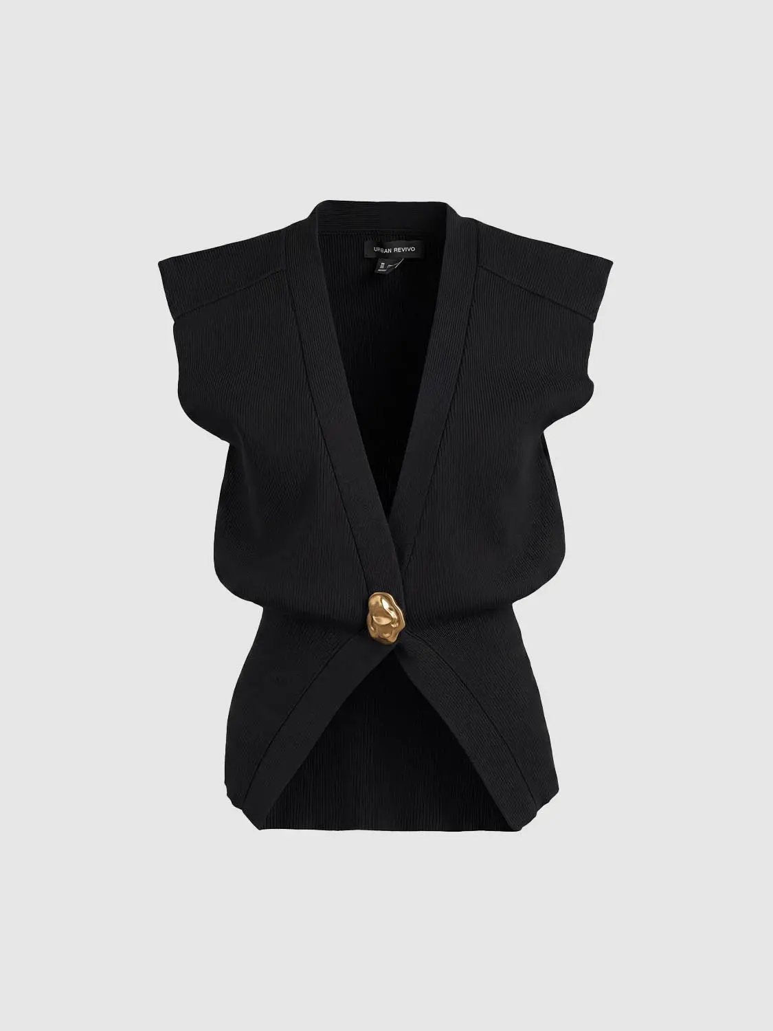 Sleeveless Knitted V-Neck Cardigans