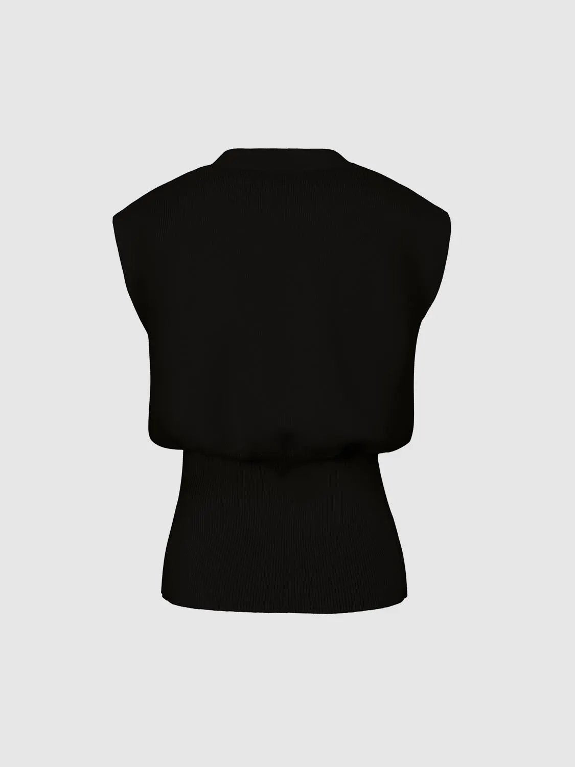 Sleeveless Knitted V-Neck Cardigans