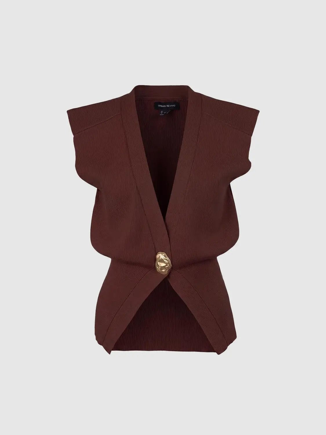 Sleeveless Knitted V-Neck Cardigans