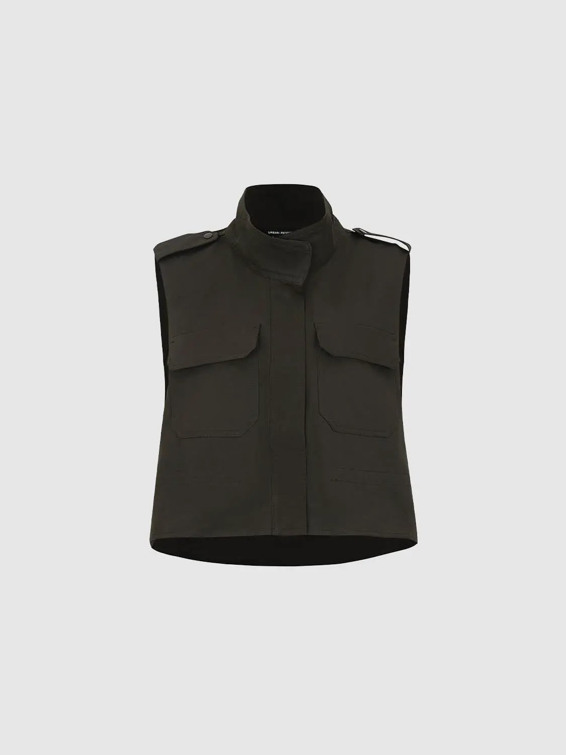 Ruffle Collar Cotton Tank Top