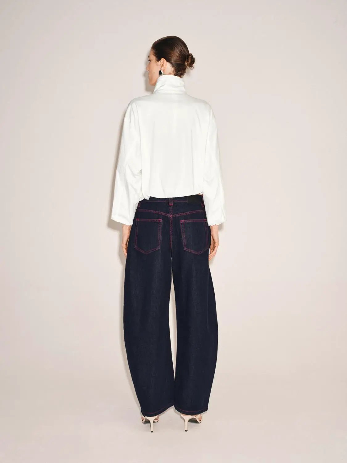 Pleated Long Sleeve Cotton Jacket