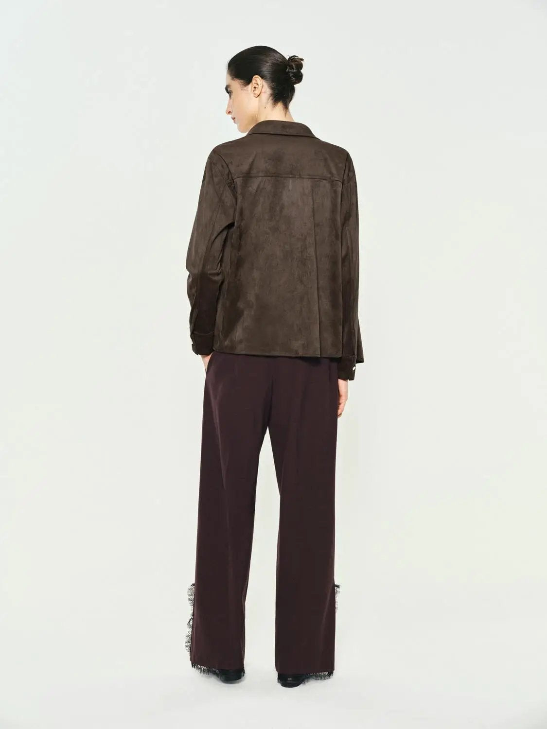 Long Sleeve Cotton Blend Button Shirt With Chest Pockets And Collar Shirt