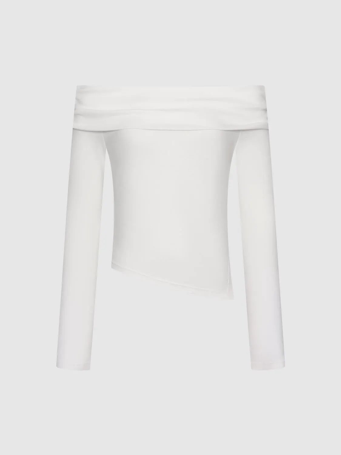 Off Shoulder Long Sleeve T-Shirts