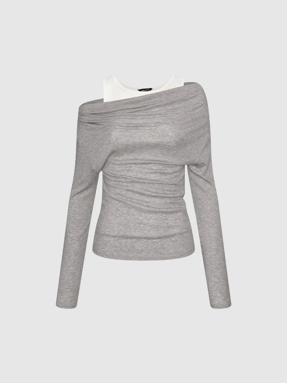Asymmetric Long Sleeve Knit Top