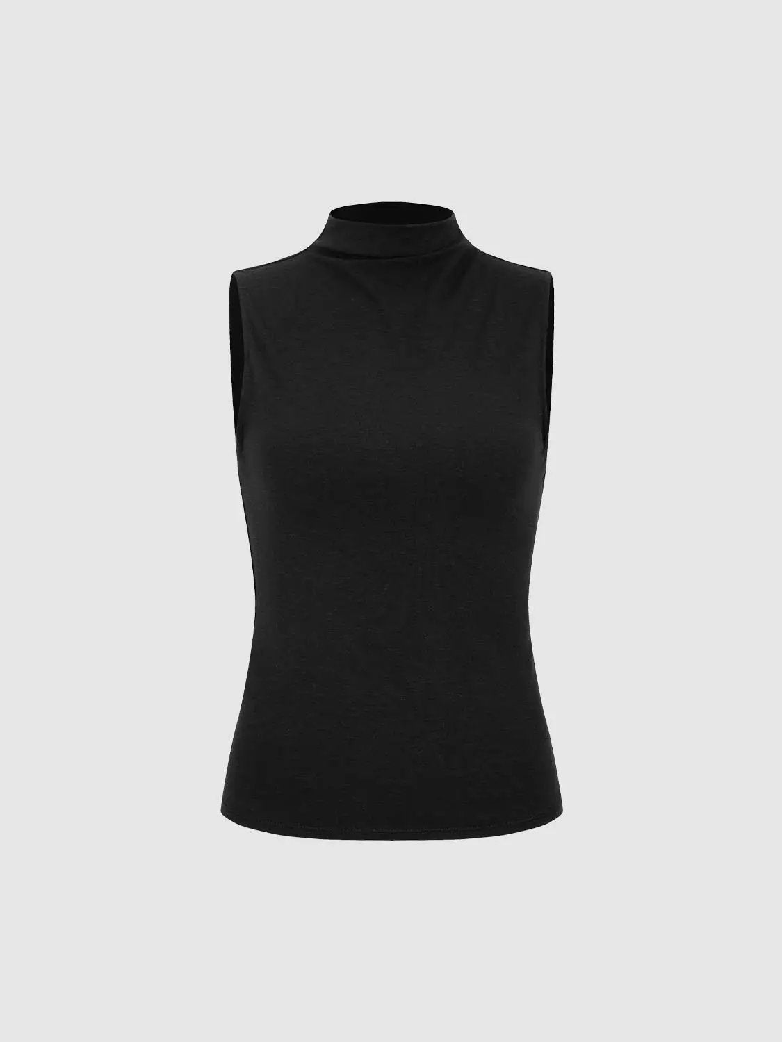 Mock Neck Sleeveless Tank Top