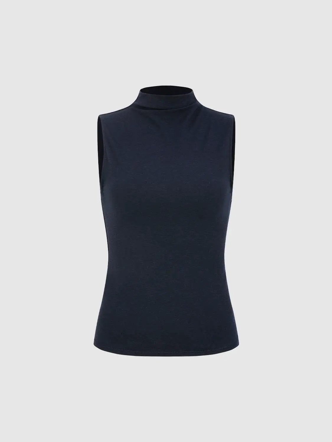 Mock Neck Sleeveless Tank Top