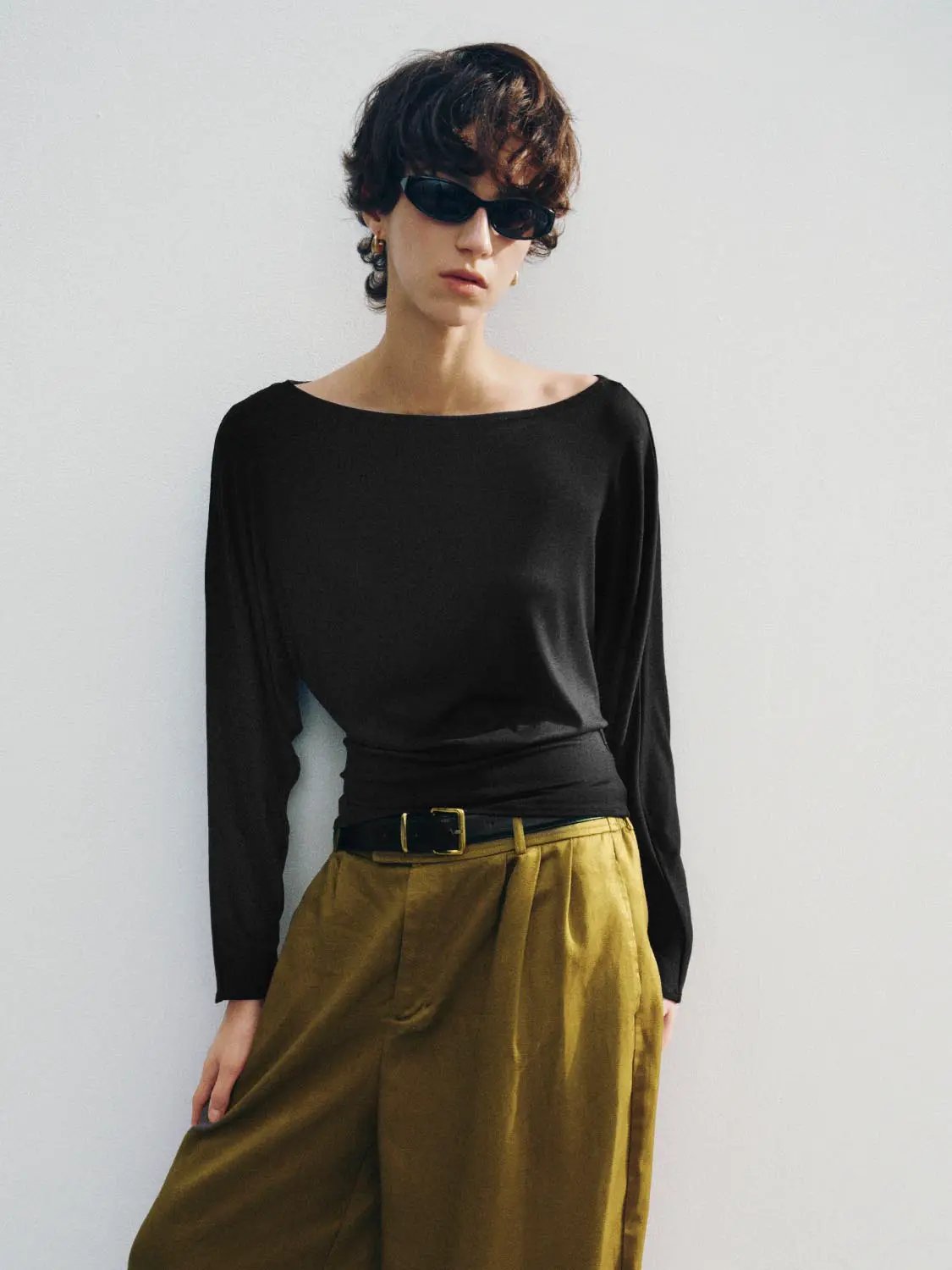 Long Sleeve Crew Neck Knit Top