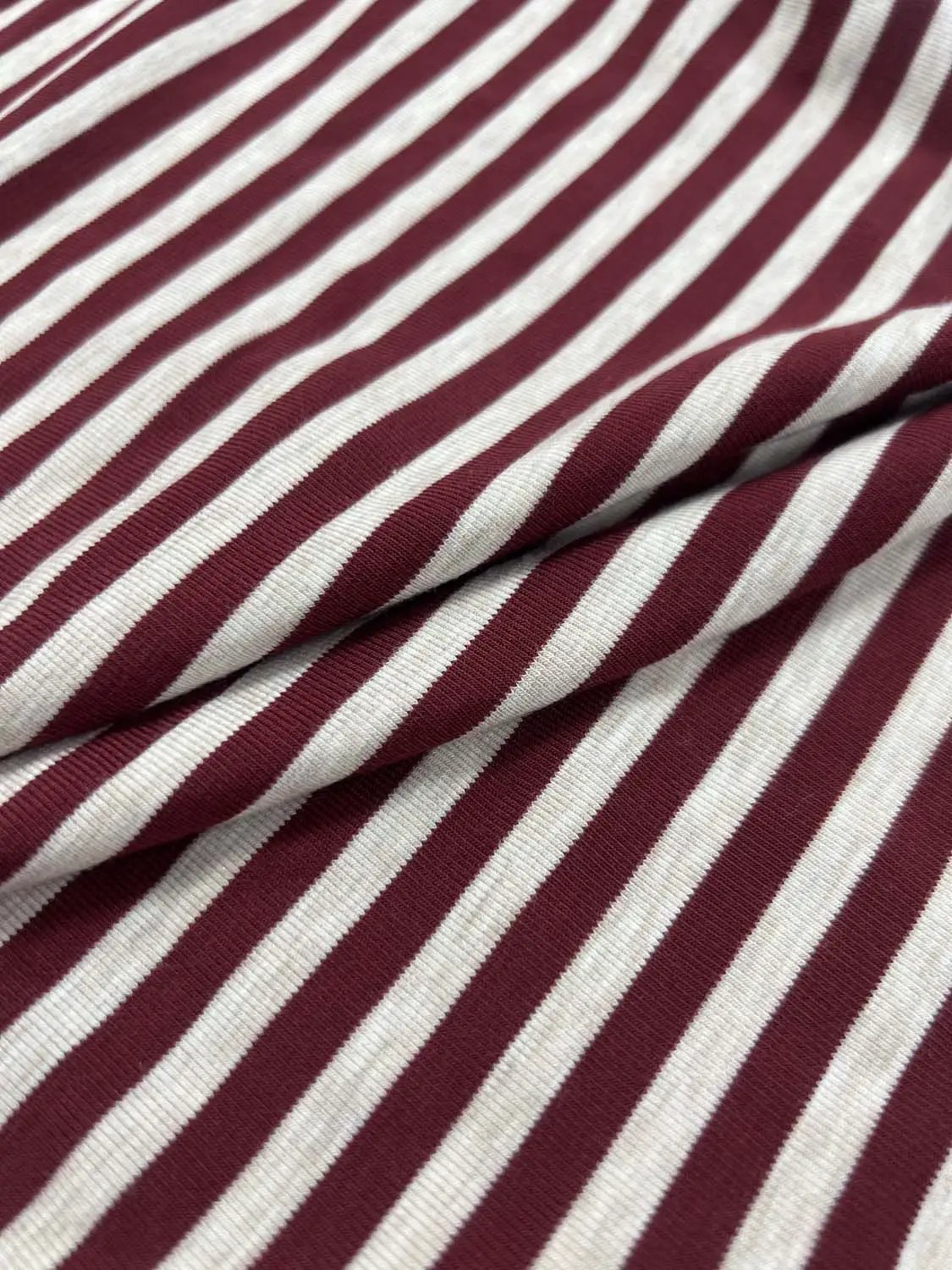 Striped Fitted Crew Neck Short Sleeve T-Shirt