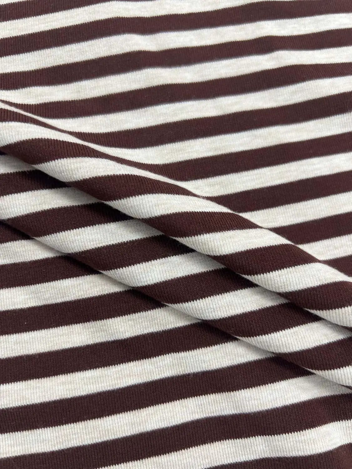 Striped Crew Neck Raw Hem Short Sleeve T-Shirt