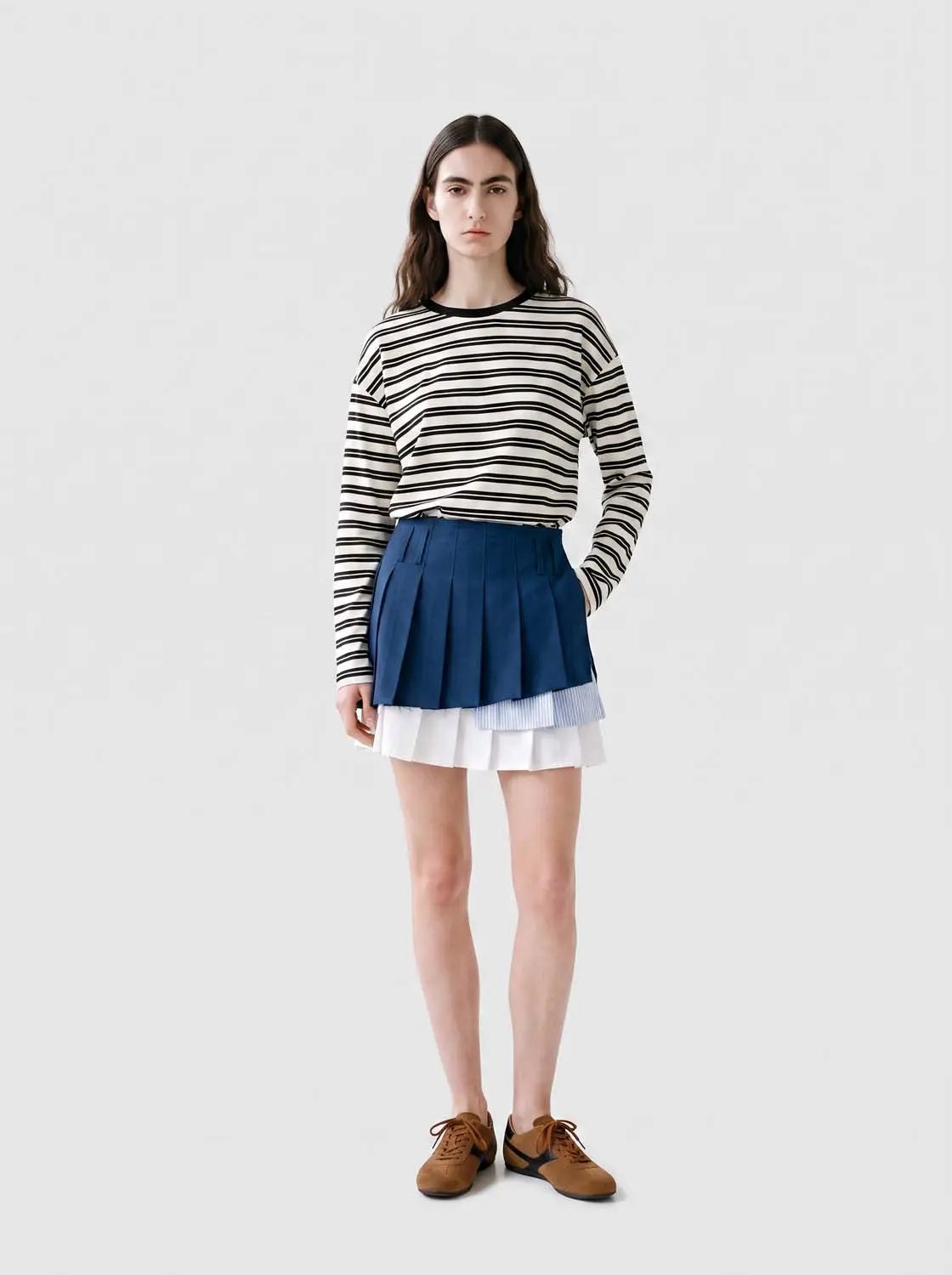 Striped Crew Neck Long Sleeve T-Shirt