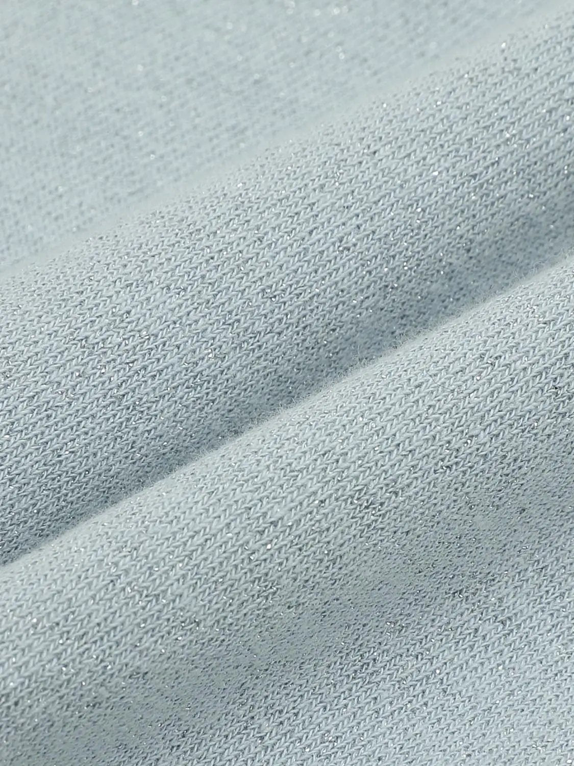 Asymmetric Long Sleeve Ribbed Cotton Blend Crop Top