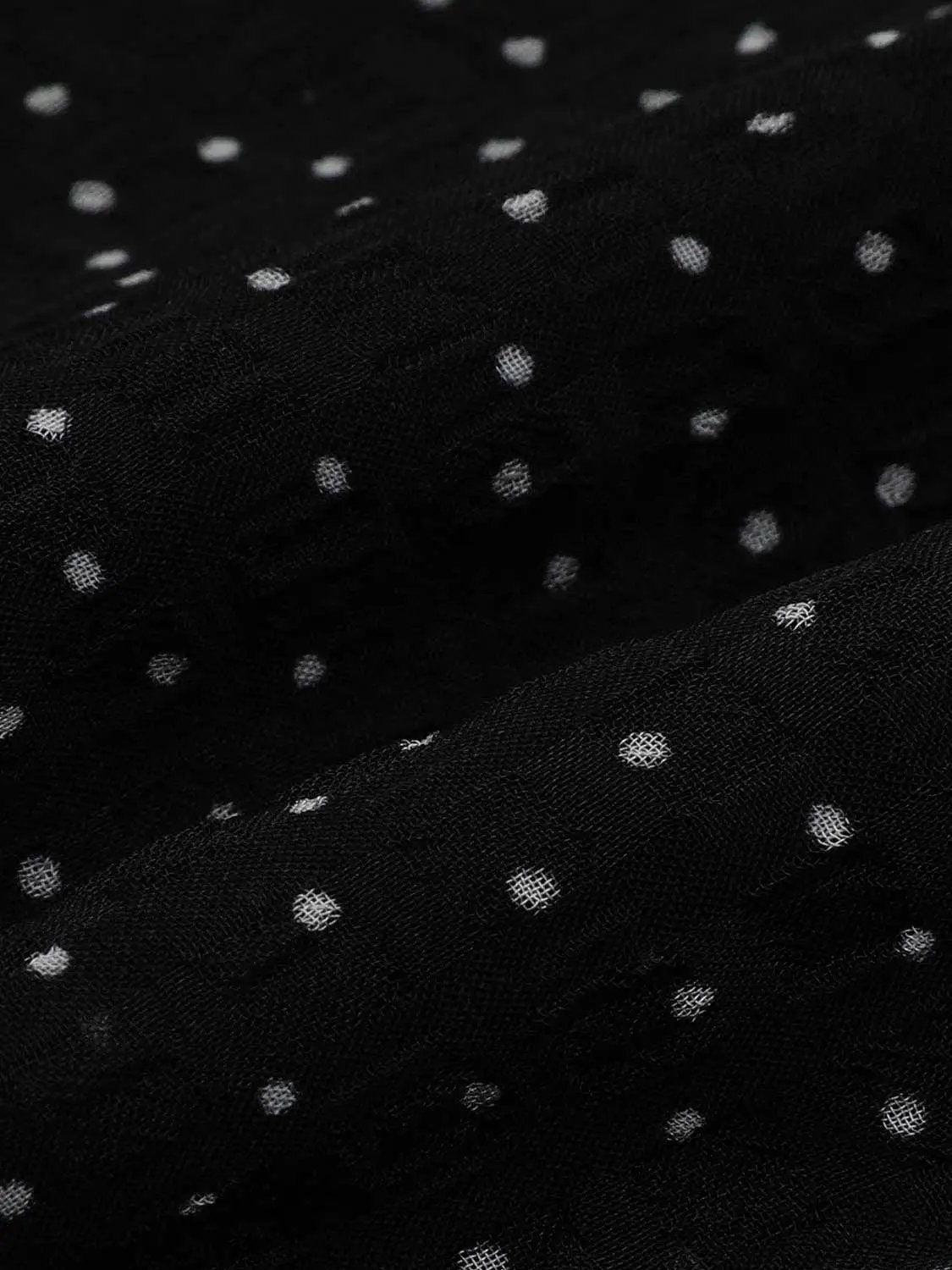 Polka Dot Layered Ruffle Wrap Asymmetric Hem Skirt