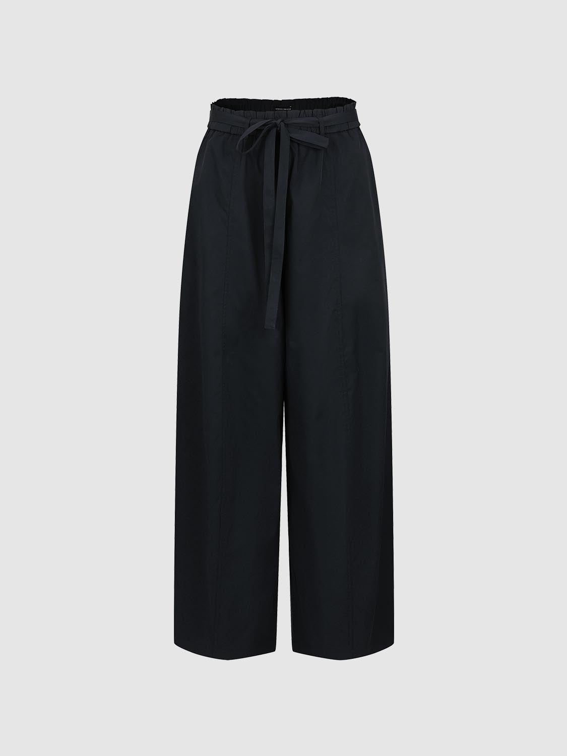 Wide-Leg Drawstring Waist Relaxed Fit Pants
