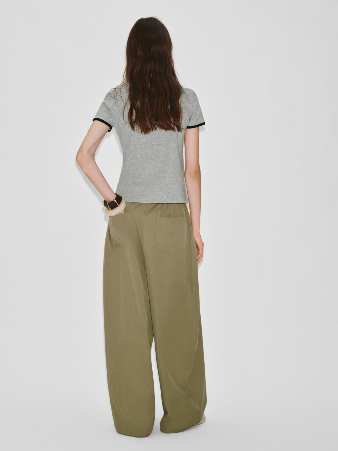 Wide-Leg Drawstring Waist Relaxed Fit Pants