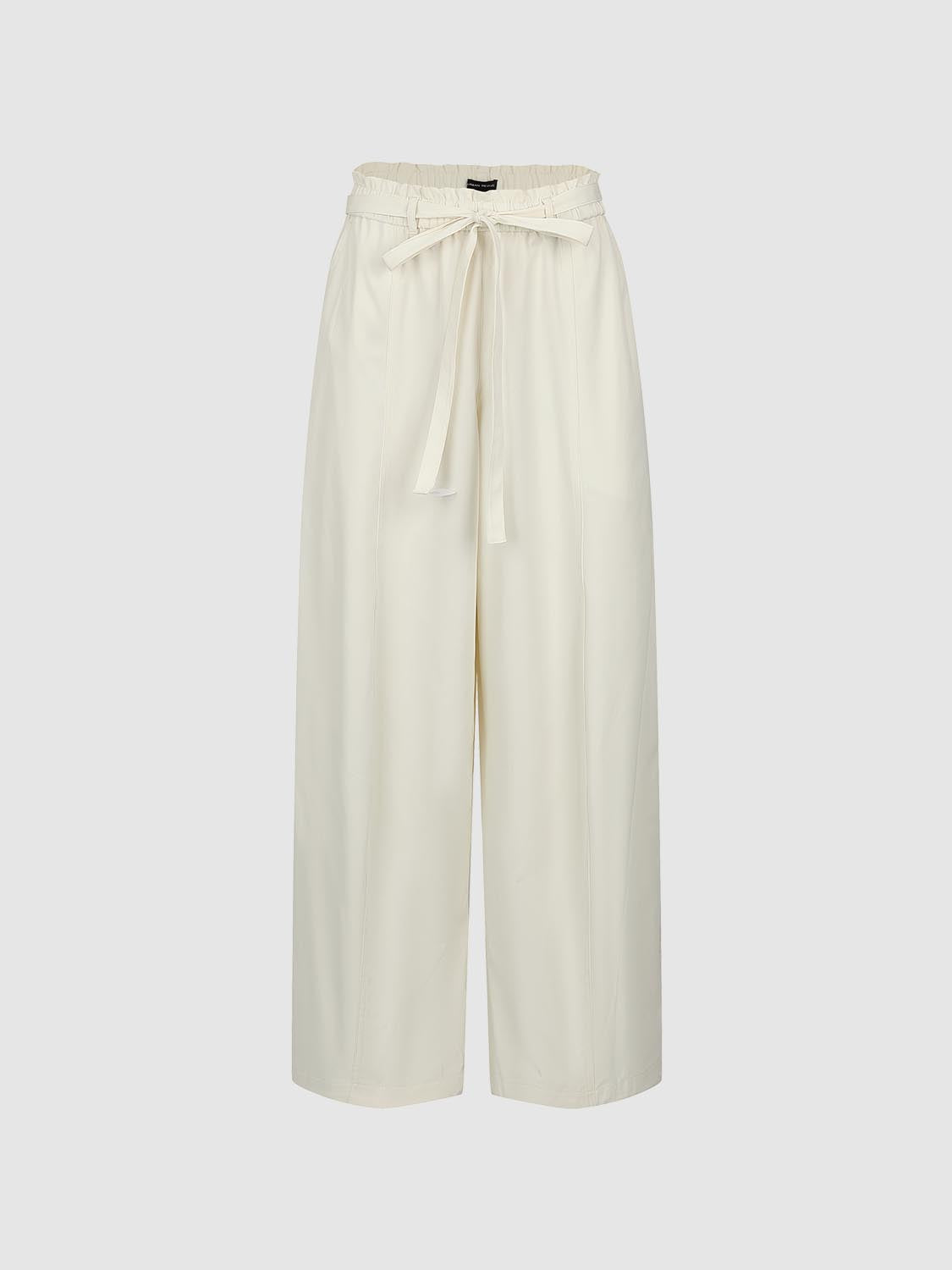 Wide-Leg Drawstring Waist Relaxed Fit Pants
