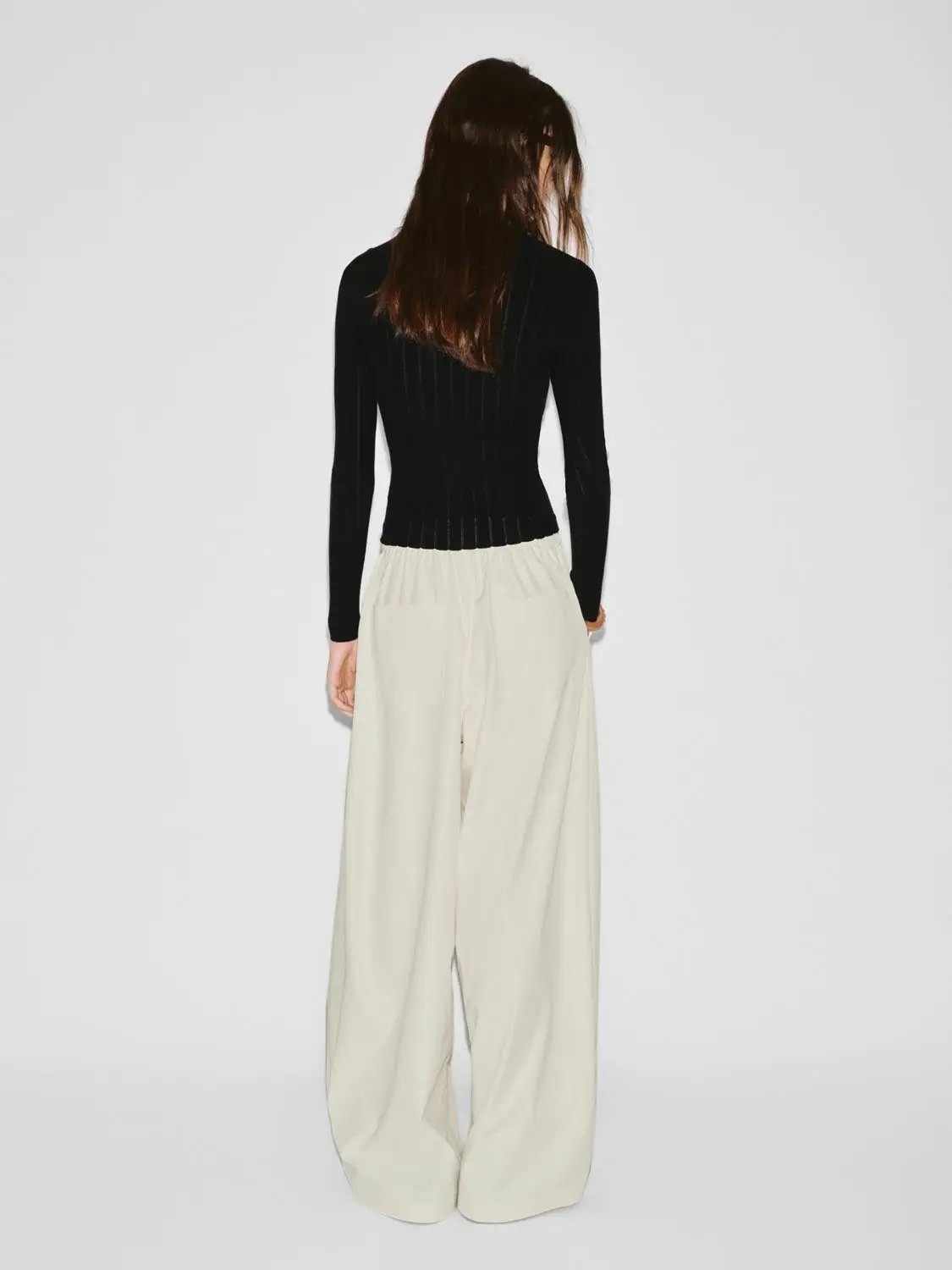 Wide-Leg Drawstring Waist Relaxed Fit Pants