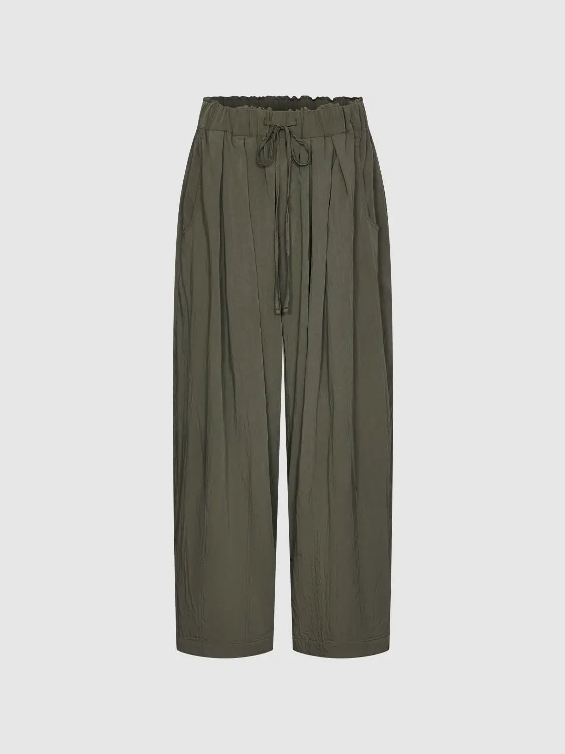 Drawstring Elastic Waist Pants