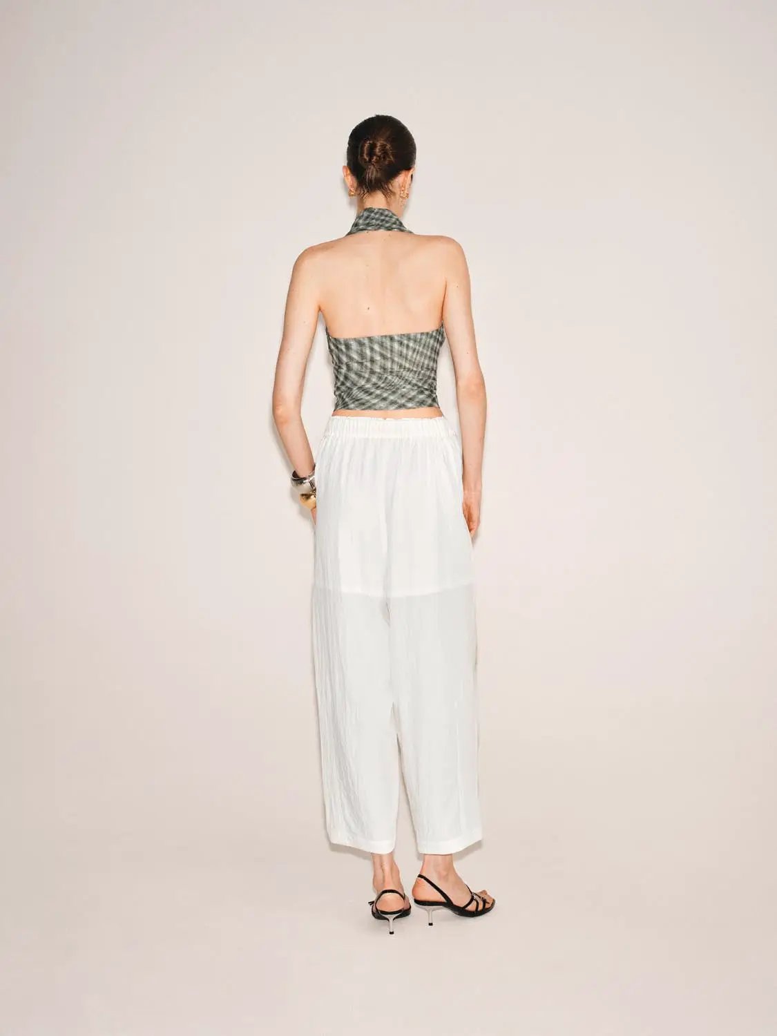 Drawstring Elastic Waist Pants