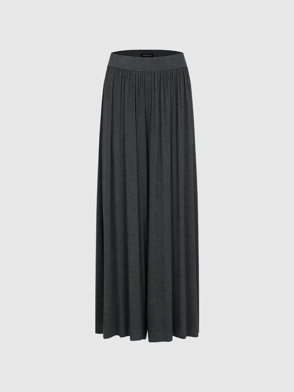 Pleated Elastic Waistband Wide-leg Pants