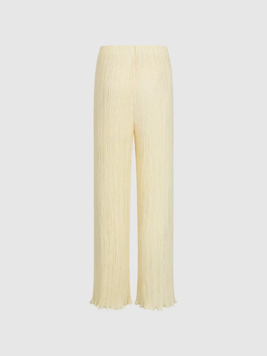 Structured Straight Leg Non-stretch Pants