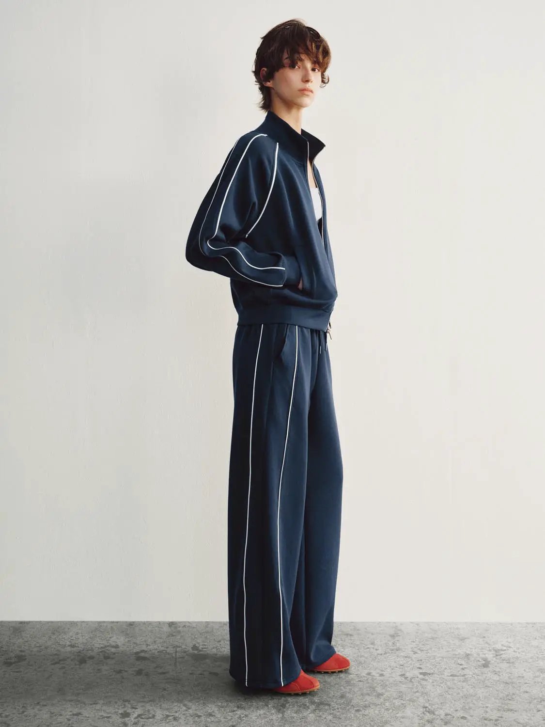 Wide Leg Tailored Drawstring Waist Pants