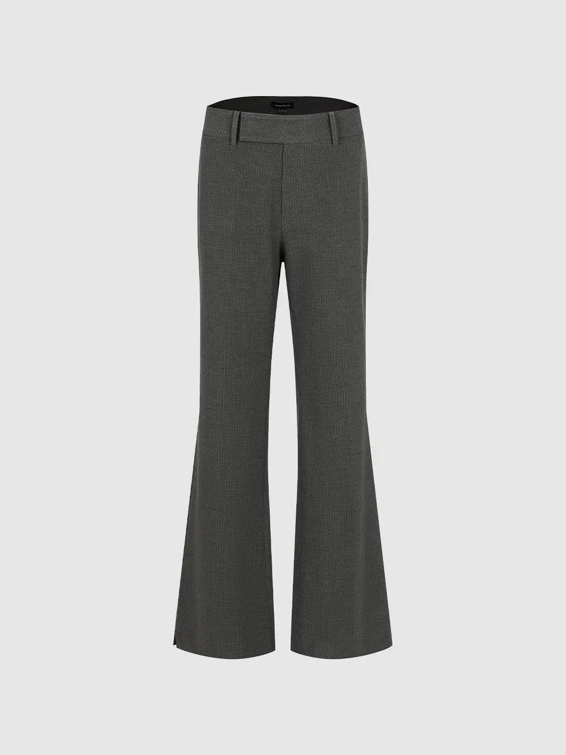 Striped Mid-rise Tailored Flared Pants