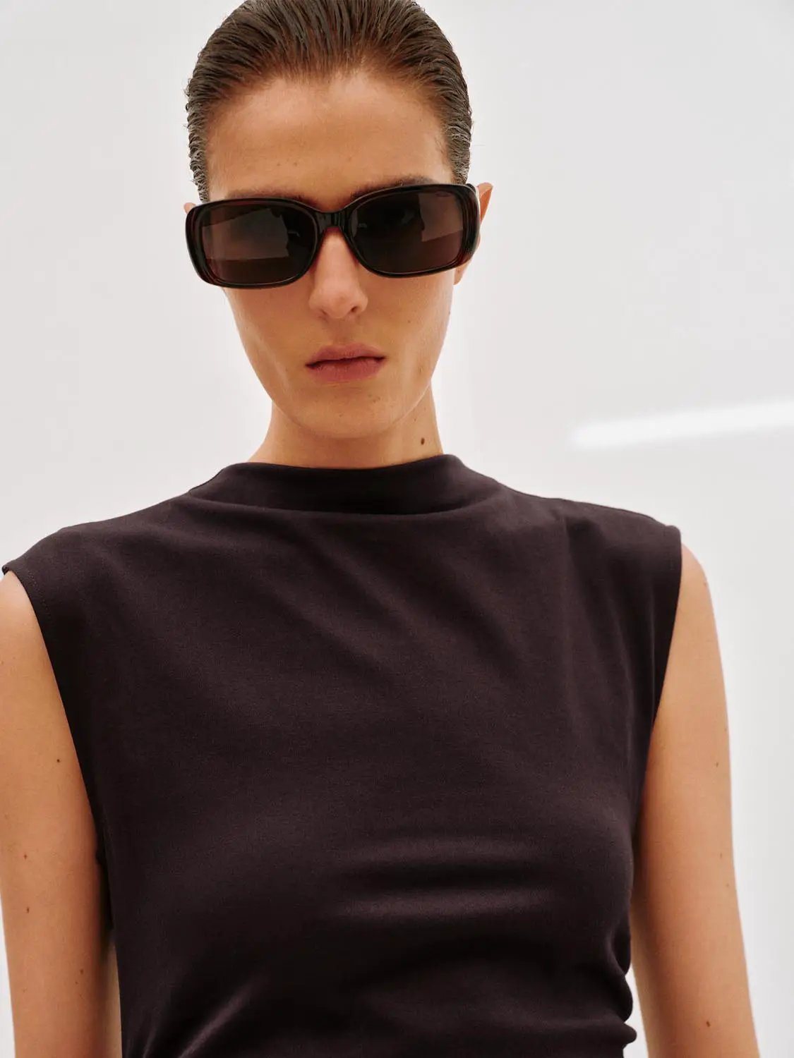 Cotton Ruched Sleeveless Dress