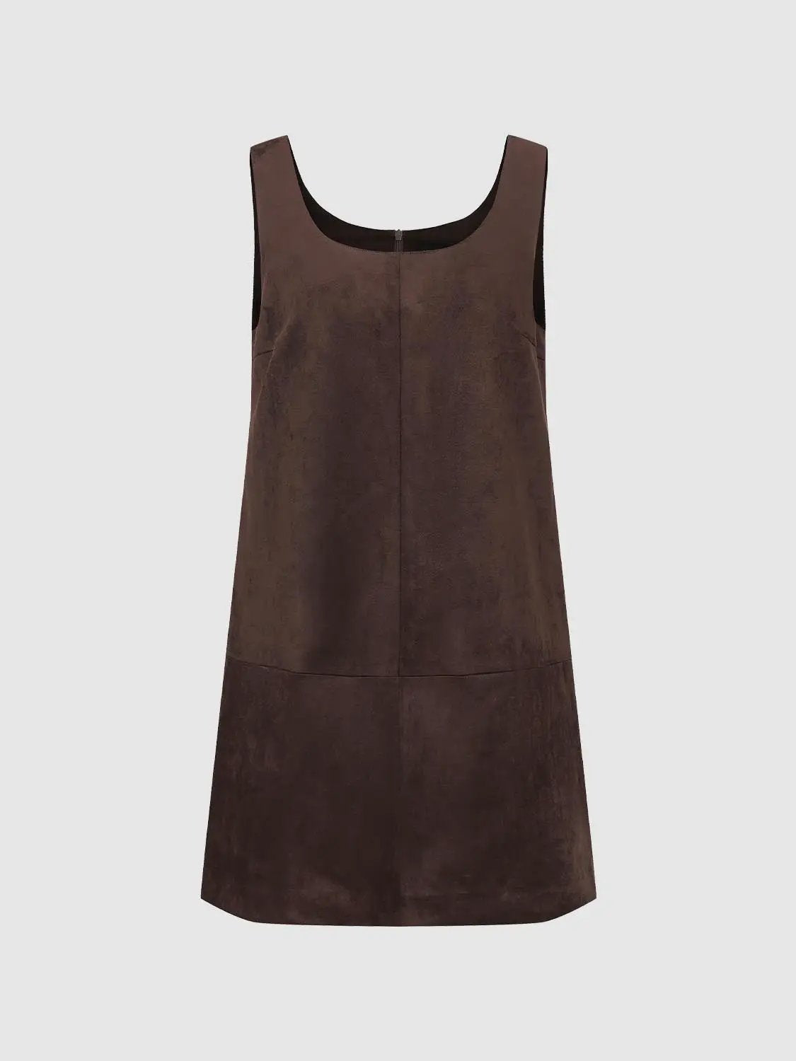 Panelled Straight Hem A-Line Sleeveless Mini Dress