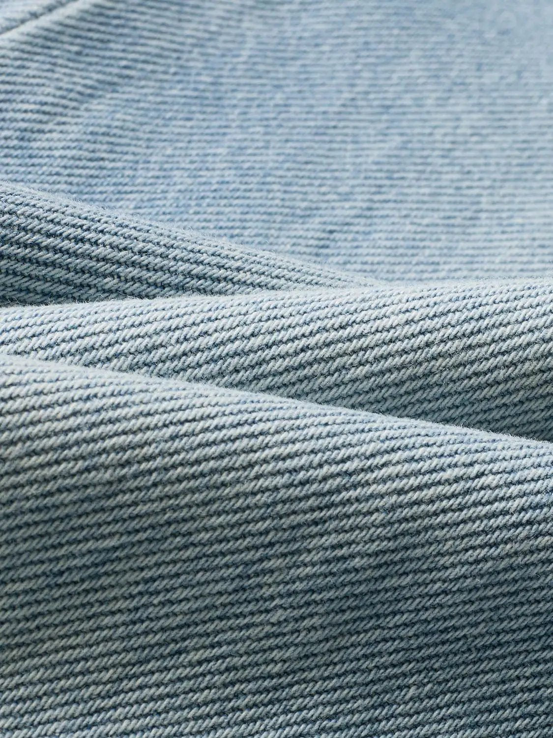 Mid-waisted Stretch Denim Wide-leg Pants