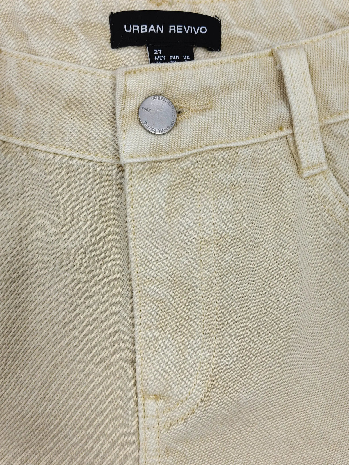 Casual Relaxed Washed Beige Cotton Shorts