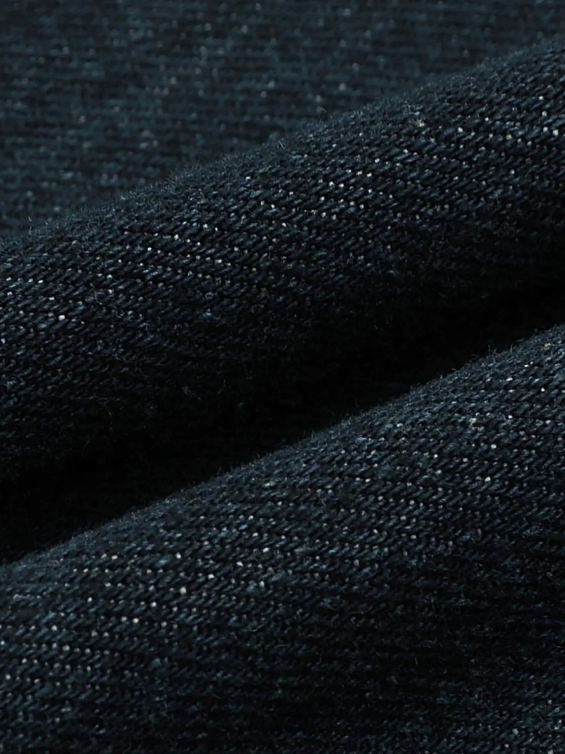 Pleated Deep Indigo High-waisted Wide-leg Denim Jeans