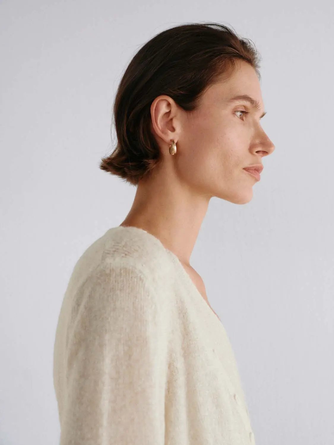 Layered V-neck Button Front Long Sleeve Cardigan