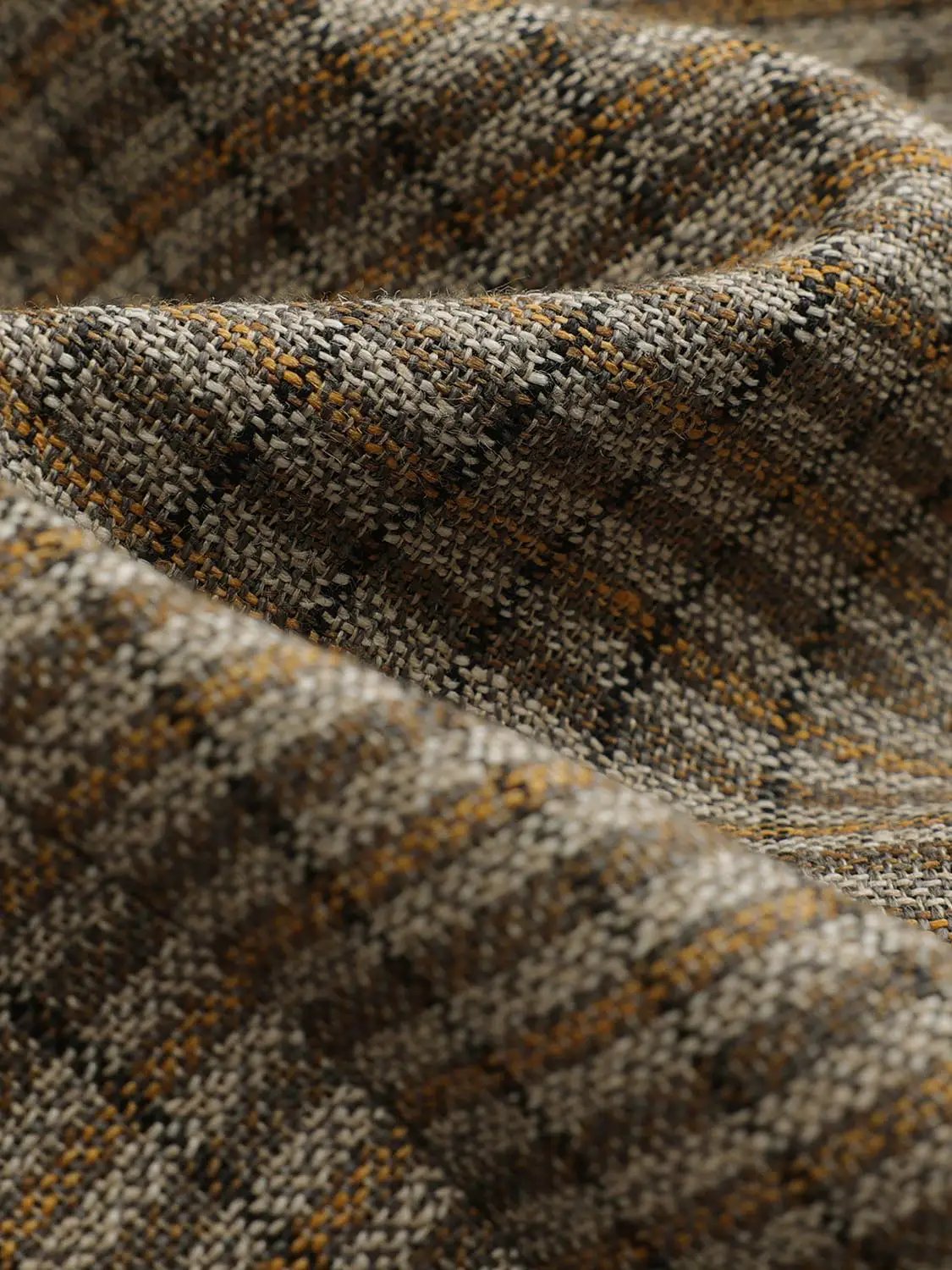 Checked Tailored Sleeveless Linen Blend Vest